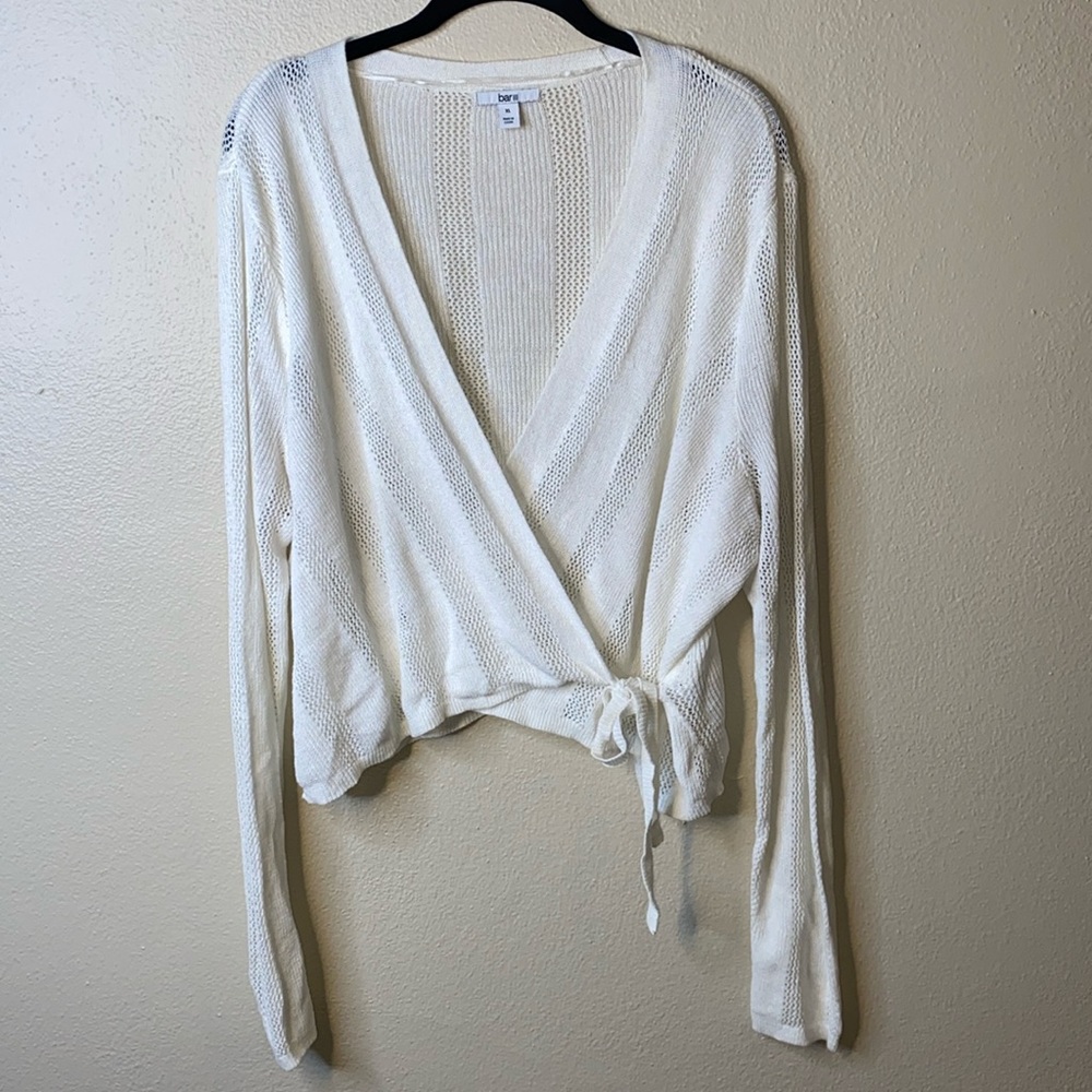 Bar III ✨ Women’s Cropped Wrapped Cardigan